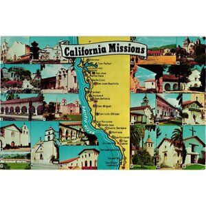 Vintage California Missions El Camino Real Postcard  Spanish Mission Images